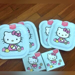 HELLO KITTY Strawberry Lemon Summer Party Tableware Set Plates Napkins